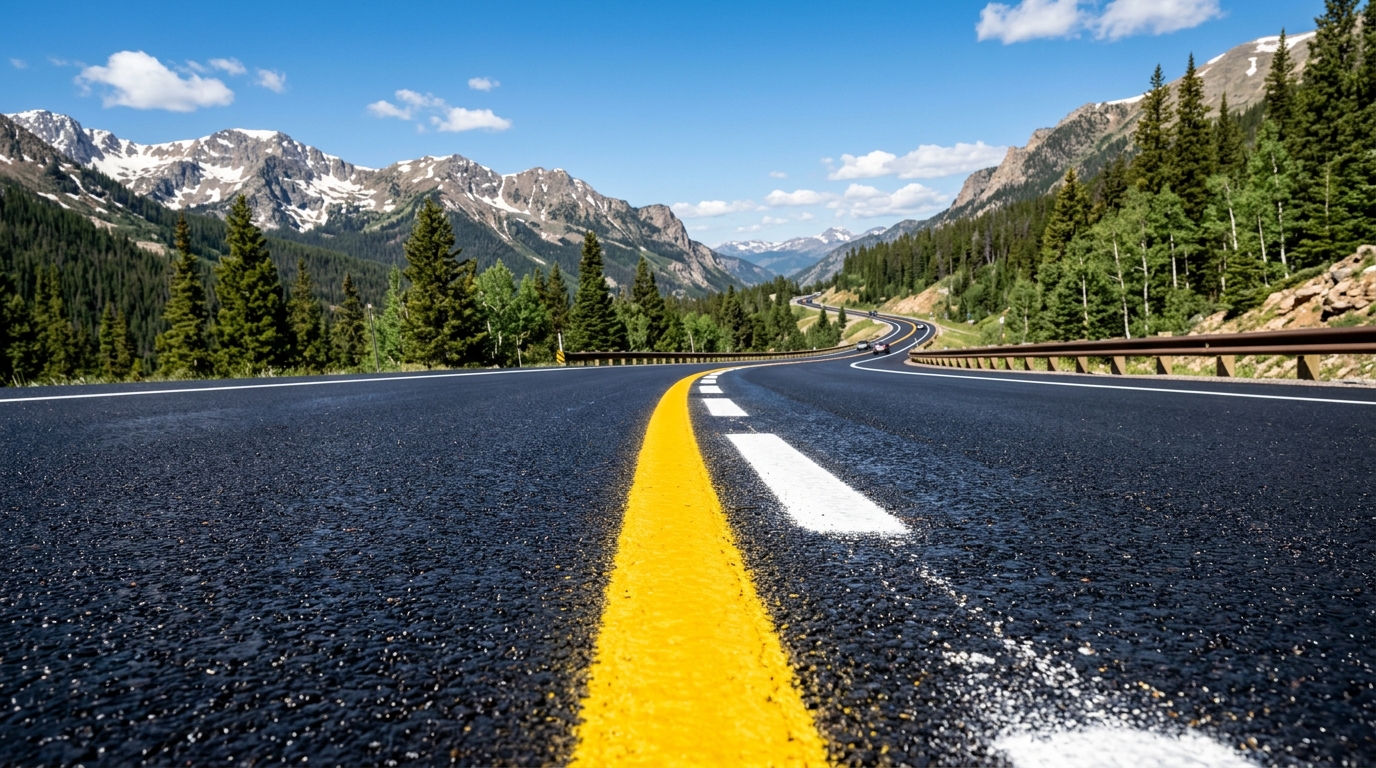 Frischer Flüsterasphalt Belag